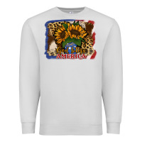 Dove Grey Patriotic Sunflower God Bless America Premium Sweatshirt - Jasminsmagicworld