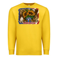 Lemon Patriotic Sunflower God Bless America Premium Sweatshirt - Jasminsmagicworld