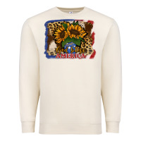 Sandshell Patriotic Sunflower God Bless America Premium Sweatshirt - Jasminsmagicworld