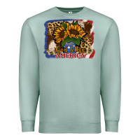 Seafoam Patriotic Sunflower God Bless America Premium Sweatshirt - Jasminsmagicworld