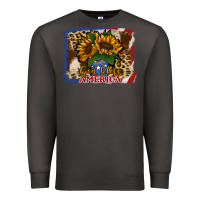 Smoke Patriotic Sunflower God Bless America Premium Sweatshirt - Jasminsmagicworld
