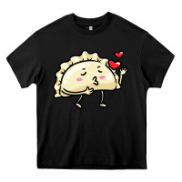 Black pierogi lovers t  shirt pierogi kawaii emoticon polish food dyngus day Heavy Core Tee - baoMotion