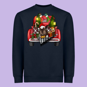 Christmas Truck Heavyweight Sweatshirt Designed By Ranaportraitstore