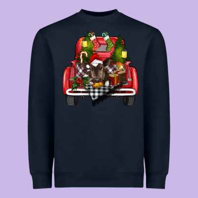 Christmas Truck Heavyweight Sweatshirt Designed By Ranaportraitstore