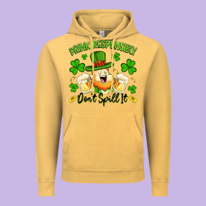 Drink Responsibly Dont Spill It Vintage Hoodie Designed By Artiststas