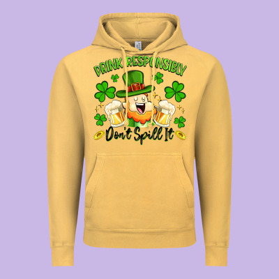 Drink Responsibly Dont Spill It Vintage Hoodie Designed By Artiststas