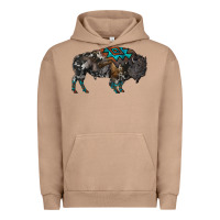 Pigment Burro cowhide bison Urban Hoodie - RanaPortraitStore