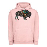 Pigment Salmon cowhide bison Urban Hoodie - RanaPortraitStore