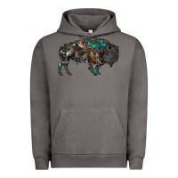 Pigment Tornado cowhide bison Urban Hoodie - RanaPortraitStore