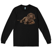 Black Sussex Spaniels llustrations Long Sleeve Tee - LillyAllenDesigns