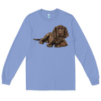 Colony Blue Sussex Spaniels llustrations Long Sleeve Tee - LillyAllenDesigns