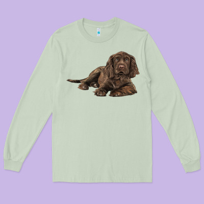 Sussex Spaniels Llustrations Long Sleeve Tee Designed By Lillyallendesigns