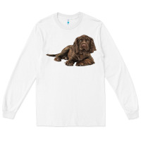White Sussex Spaniels llustrations Long Sleeve Tee - LillyAllenDesigns