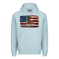 Blue Mist God Bless America Distressed Flag Premium Hoodie - Jasminsmagicworld