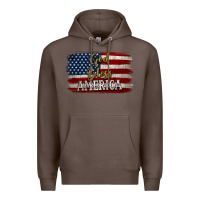 Coffee God Bless America Distressed Flag Premium Hoodie - Jasminsmagicworld