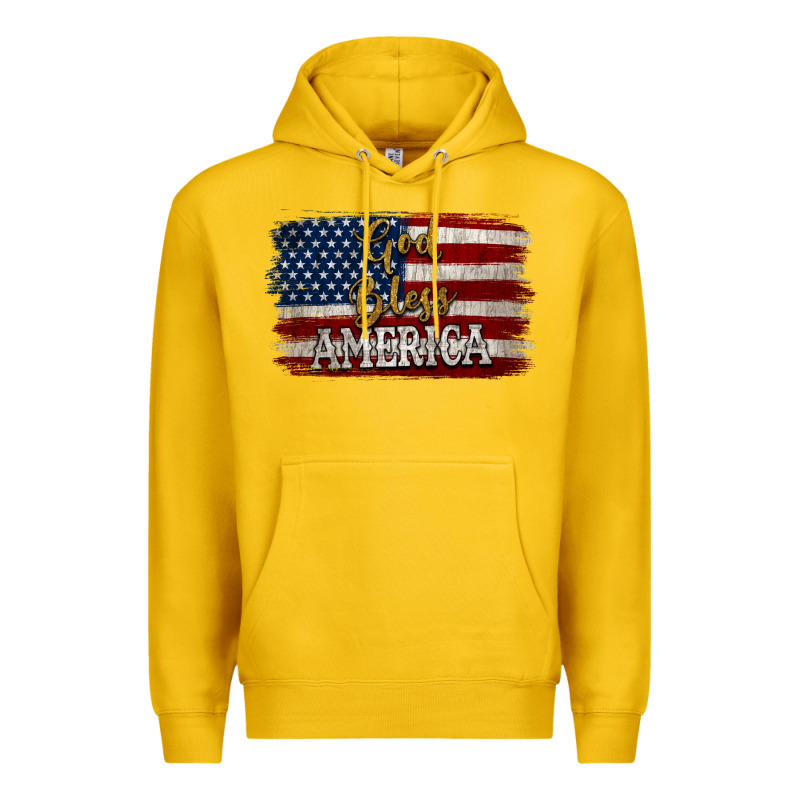God Bless America Distressed Flag Premium Hoodie by Jasminsmagicworld | Teevron