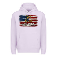 Lilac God Bless America Distressed Flag Premium Hoodie - Jasminsmagicworld