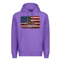 Purple God Bless America Distressed Flag Premium Hoodie - Jasminsmagicworld
