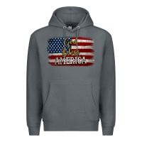 Rock God Bless America Distressed Flag Premium Hoodie - Jasminsmagicworld