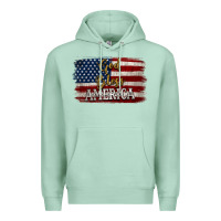 Seafoam God Bless America Distressed Flag Premium Hoodie - Jasminsmagicworld