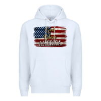 White God Bless America Distressed Flag Premium Hoodie - Jasminsmagicworld