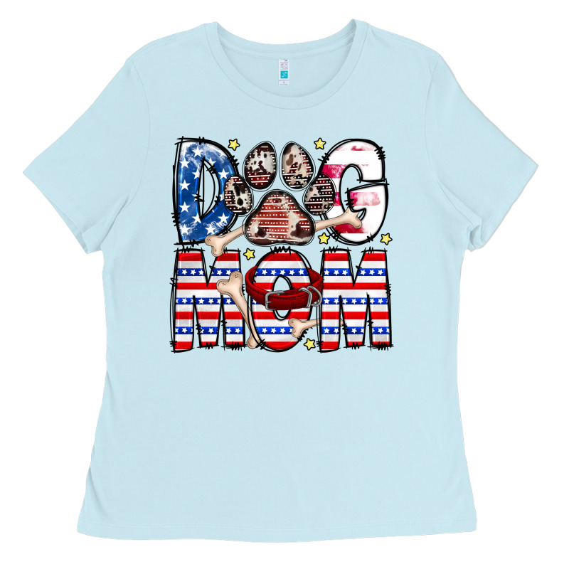 American Dog Mom Ladies Tee by CowhideDigitalArt | Teevron