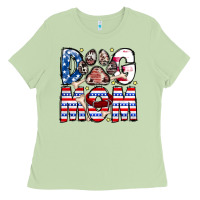 Matcha American Dog Mom Ladies Tee - CowhideDigitalArt