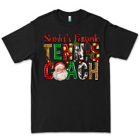 Black Santa's Favorite Tennis Coach For Christmas Premium Tee - FaDigitalArtStudio