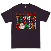 Plum Santa's Favorite Tennis Coach For Christmas Premium Tee - FaDigitalArtStudio