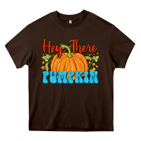 Chocolate Brown Hey There Pumpkin Heavy Core Tee - FaDigitalArtStudio