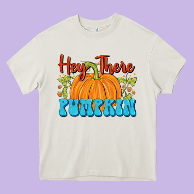 Hey There Pumpkin Heavy Core Tee Designed By Fadigitalartstudio