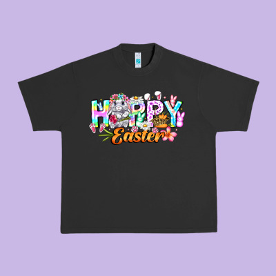 Happy Easter Urban Heavy Tee Designed By Cowhidedigitalart
