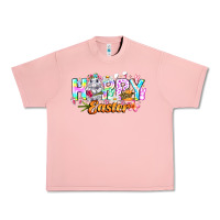 Salmon Happy Easter Urban Heavy Tee - CowhideDigitalArt