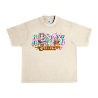 Sandshell Happy Easter Urban Heavy Tee - CowhideDigitalArt