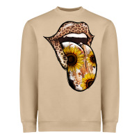 Mushroom Leopard Sunflower Tongue Heavyweight Sweatshirt - Jasminsmagicworld