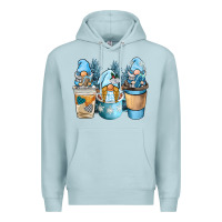 Blue Mist winter coffee gnome Premium Hoodie - BarkalooDesign