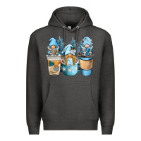 Charcoal Heather winter coffee gnome Premium Hoodie - BarkalooDesign