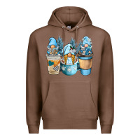 Chestnut winter coffee gnome Premium Hoodie - BarkalooDesign