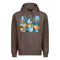 Coffee winter coffee gnome Premium Hoodie - BarkalooDesign