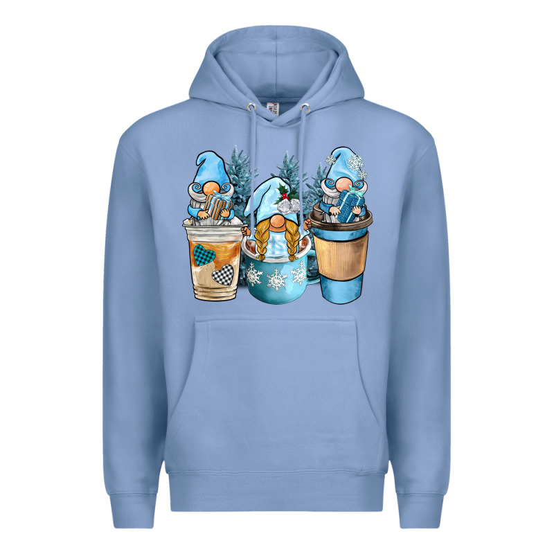 Winter Coffee Gnome Premium Hoodie by BarkalooDesign | Teevron