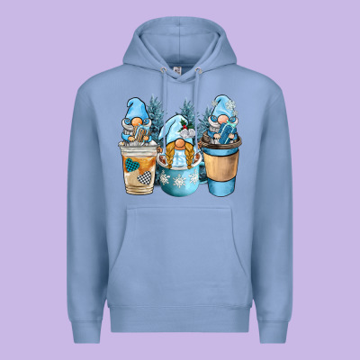 Winter Coffee Gnome Premium Hoodie Designed By Barkaloodesign