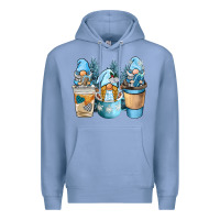 Colony Blue winter coffee gnome Premium Hoodie - BarkalooDesign