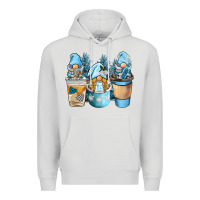 Dove Grey winter coffee gnome Premium Hoodie - BarkalooDesign