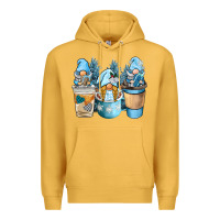 Mustard winter coffee gnome Premium Hoodie - BarkalooDesign