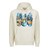 Oatmeal Heather winter coffee gnome Premium Hoodie - BarkalooDesign