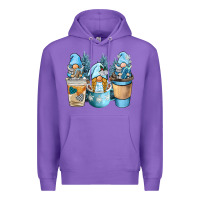 Purple winter coffee gnome Premium Hoodie - BarkalooDesign