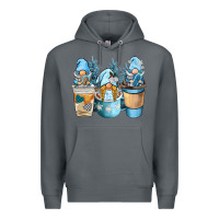 Rock winter coffee gnome Premium Hoodie - BarkalooDesign