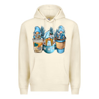Sandshell winter coffee gnome Premium Hoodie - BarkalooDesign