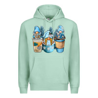 Seafoam winter coffee gnome Premium Hoodie - BarkalooDesign