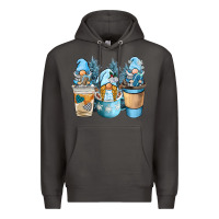 Smoke winter coffee gnome Premium Hoodie - BarkalooDesign